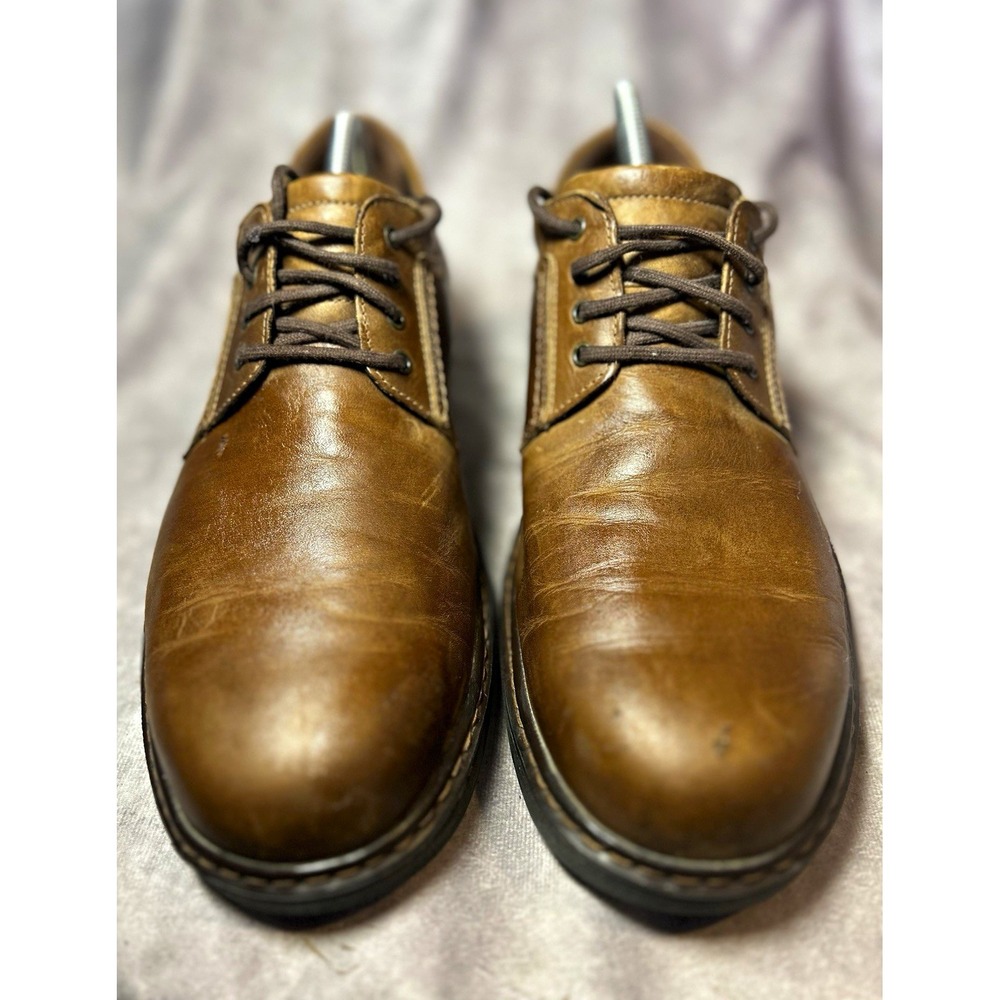 SAS Men's 9.5 M Brown Leather Lace Up Comfort Shoes Made in USA
